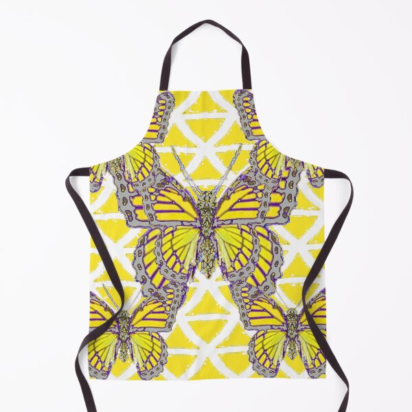 Item preview, GREY MONARCH STYLE BUTERFLIES YELLOW ABSTRACT ART designed and sold by sharlesart.