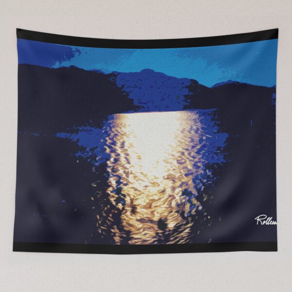 Item preview, MOON GLOW ON A LAKE designed and sold by ArtbyRolleen.