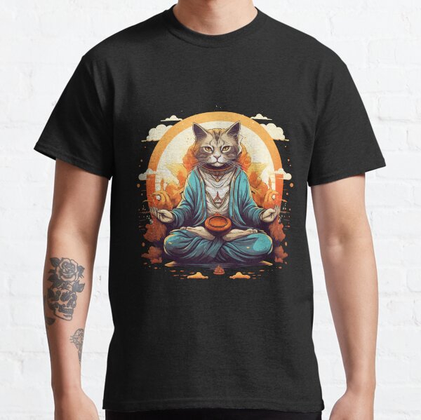 Meditating Zen Cat Classic T-Shirt