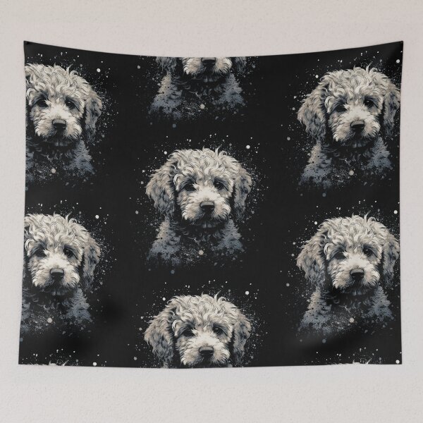 Item preview, A Cavapoo In Rugged Distressed Style For Dark T-shirts designed and sold by GVRDesign.