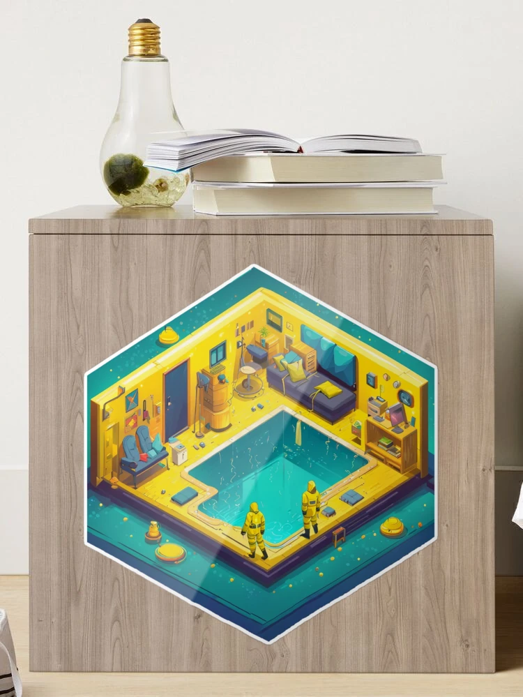 Pool in the Poolrooms Sticker for Sale by WatchfulDesigns