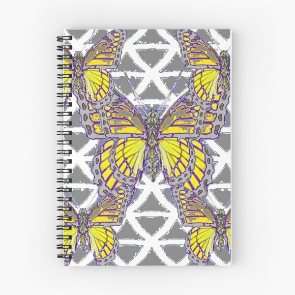 Item preview, GREY YELLOW MONARCH BUTTERFLY STYLE PATTERNS designed and sold by sharlesart.