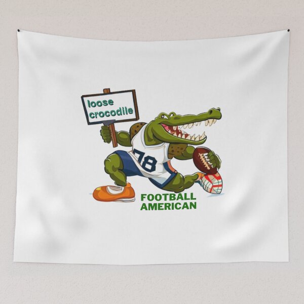 Item preview, LOOSE CROCODILE PLAYING AMERICAN FOOTBALL designed and sold by alexcifrao.