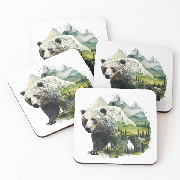 Item preview, Bear mountainscape designed and sold by schamsyy.