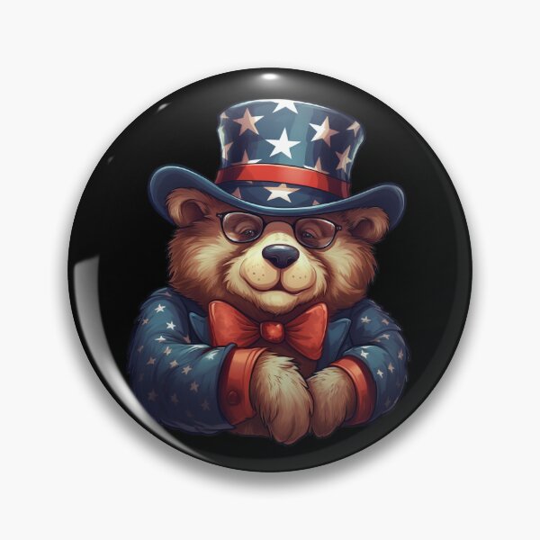 Item preview, Patriotic bear, 4th of July, Independence Day,Fireworks, Stars and Stripes, Artwork designed and sold by LateBloomer718.
