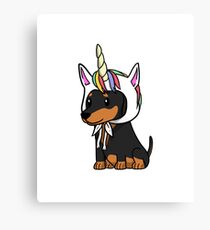 Funny Unicorn Dachshund Canvas Print
