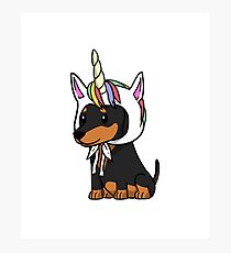 Funny Unicorn Dachshund Photographic Print