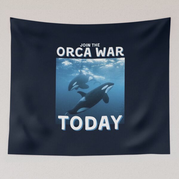 Item preview, Join The Orca War  | The Orca War | Home Decor Merch Fandom Small Support | HECKINFAROUT  designed and sold by Two Otters Co.