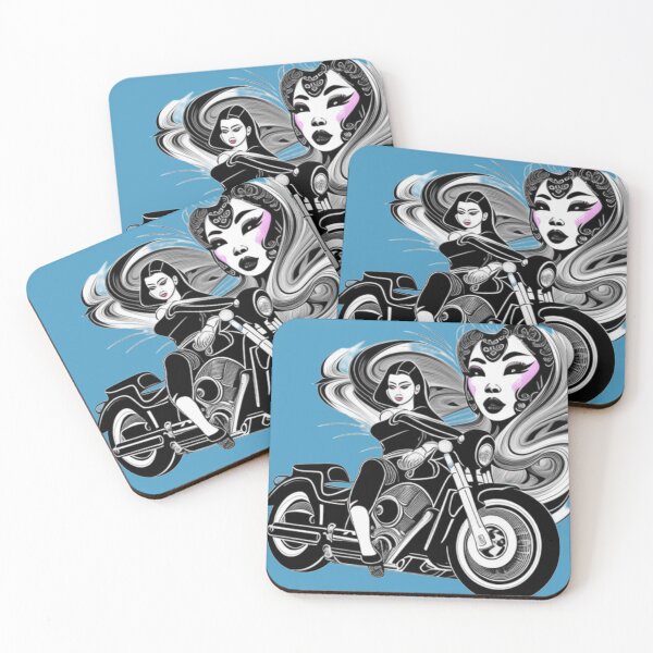 Item preview, Motorcycle girl  designed and sold by Roxburylane.