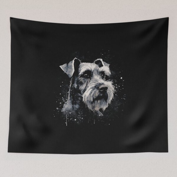 Item preview, Un mini schnauzer con un estilo desgastado y resistente para camisetas oscuras designed and sold by GVRDesign.