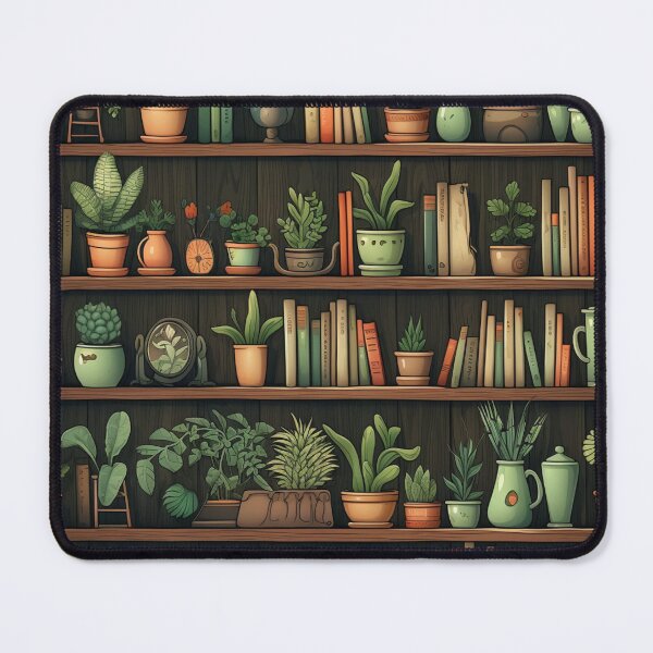 Item preview, Bookshelf green knick knack pattern designed and sold by schamsyy.