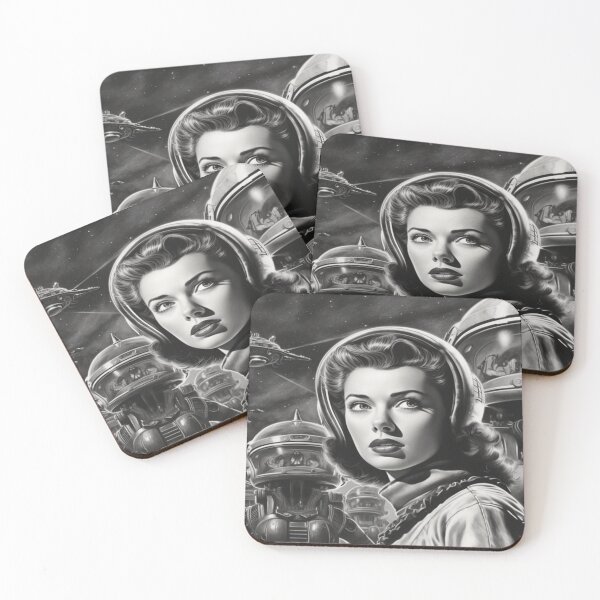 Item preview, 1950s SciFi Movie Poster - Retro Black & White designed and sold by Smiling Collie Designs.