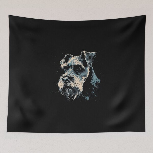 Item preview, Un mini Schnauzer en estilo desgastado para camisetas oscuras designed and sold by GVRDesign.