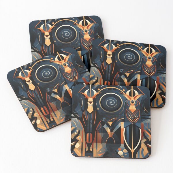 Item preview,  "Luxurious Elegance: Art Deco Animal Kingdom with Bold Lines and Opulent Colors" designed and sold by SBD-Shop.