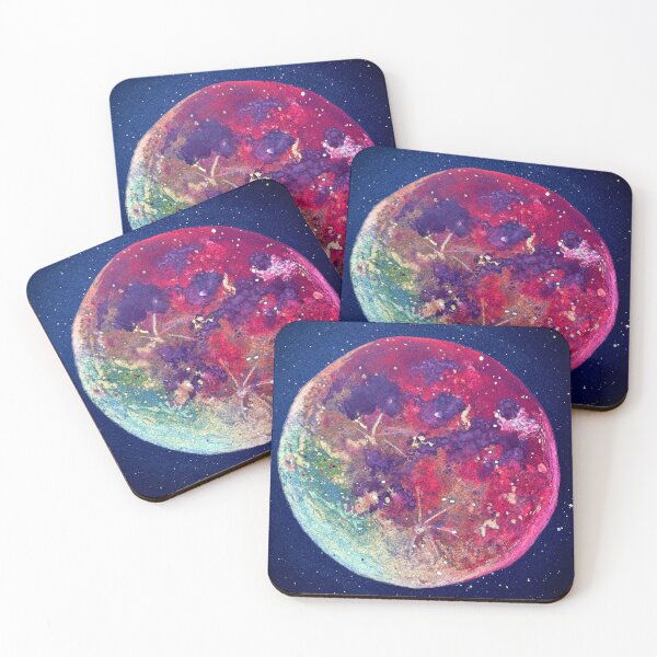 Item preview, Red Full Moon Watercolor designed and sold by Elaine McGhee.