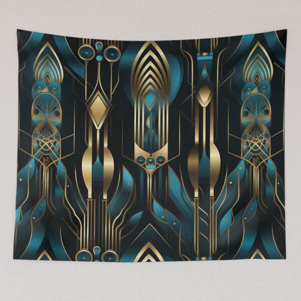Item preview,   "Animal Art Deco Splendor: Luxurious Elegance with Bold Lines and Opulent Colors" designed and sold by SBD-Shop.