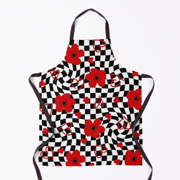 Item preview, 1960s vintage check floral red  designed and sold by Gossip Rag.