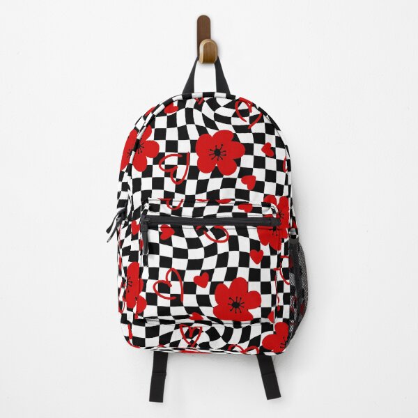 Item preview, 1960s vintage check floral red designed and sold by Gossip Rag.