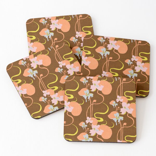Item preview, Anya (Art Nouveau Nasturtium) - Chocolate  designed and sold by the-dinsdale.