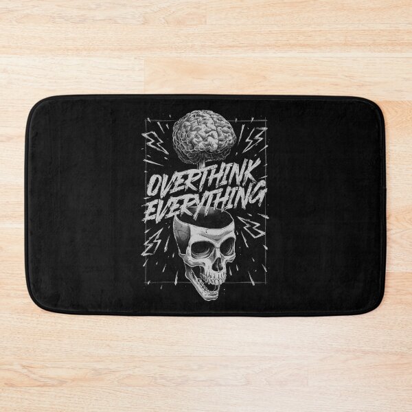 Item preview, Overthink Everything - Anxiety Skull Gift designed and sold by Studio Mootant.