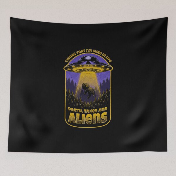 Item preview, Death Taxes and Aliens - Funny UFO Abduction designed and sold by Studio Mootant.
