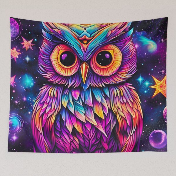 Item preview, Cosmic Owl in Vibrant Color designed and sold by WitchyWare.