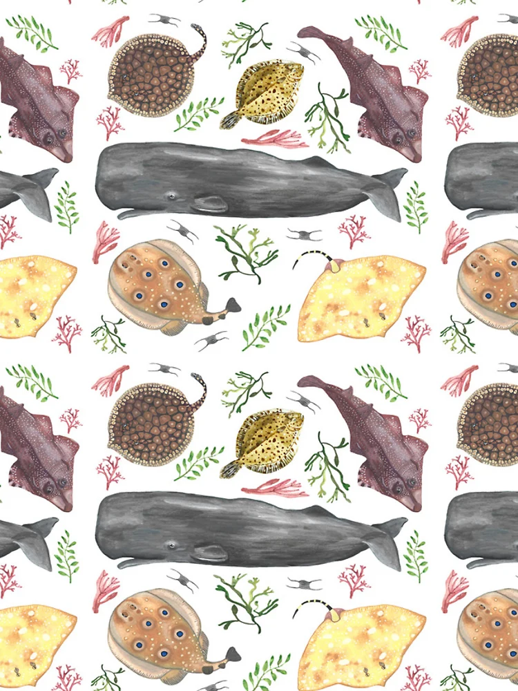 Thumbnail 4 of 4, iPhone Case, Ocean Creatures Pattern designed and sold by RaggedyMoth.