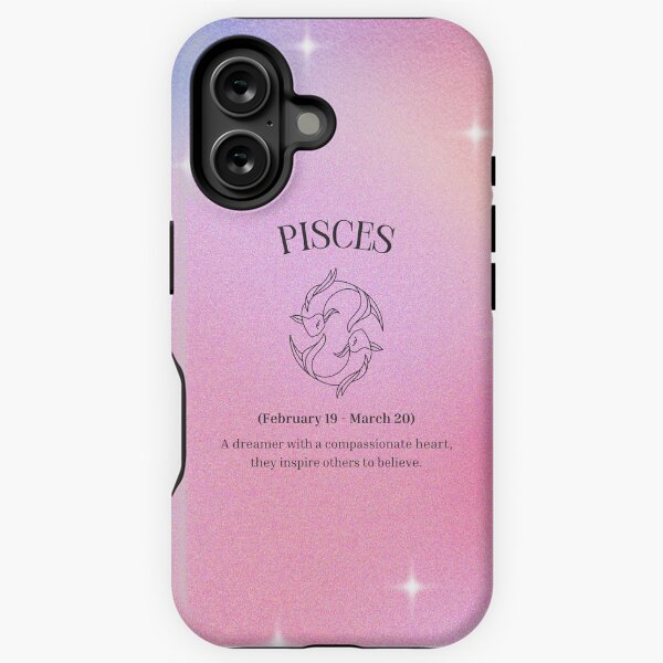 Pisces Zodiac Starsign Gradient iPhone Tough Case