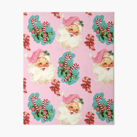 Vintage Pink Santa For Christmas Tissue Paper