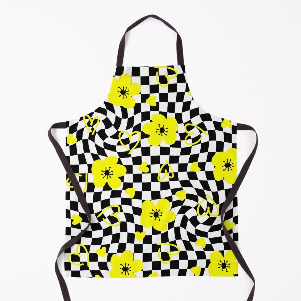 Item preview, 1960s vintage check floral yellow  designed and sold by Gossip Rag.