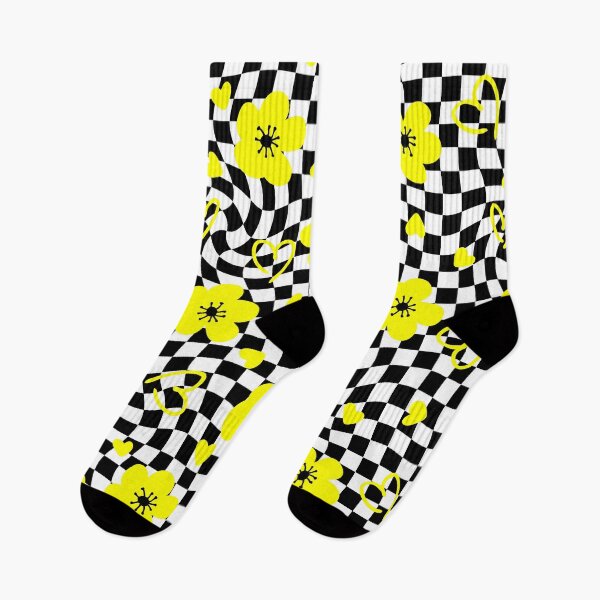 Item preview, 1960s vintage check floral yellow  designed and sold by Gossip Rag.