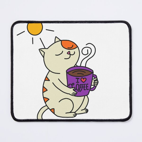Item preview, Kitten with sun and coffee designed and sold by Sharonmtm.