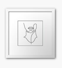 Face Drawing in One Line Framed Print