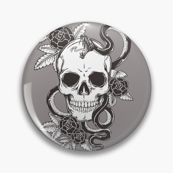 Item preview, skull with a snake designed and sold by SztylishDesigns.