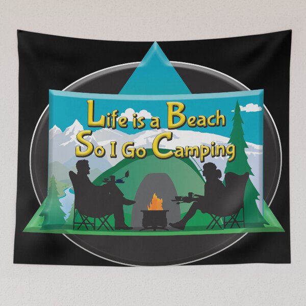 Item preview, Life is a Beach So I Go Camping designed and sold by Karen Wood.