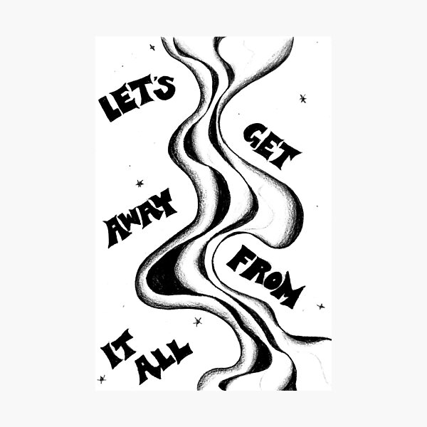 Item preview, GET AWAY B&W designed and sold by punkiish.