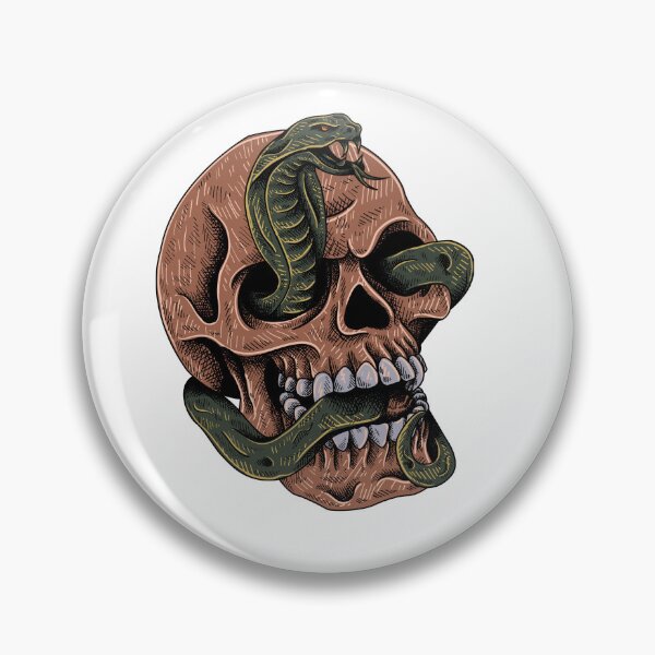Item preview, skull with a snake - Skull designed and sold by SztylishDesigns.