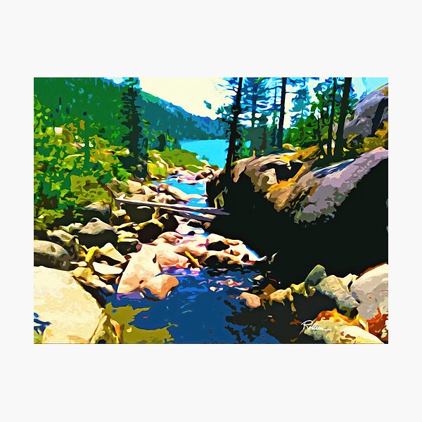 Item preview, STREAM INTO PINECREST LAKE  designed and sold by ArtbyRolleen.