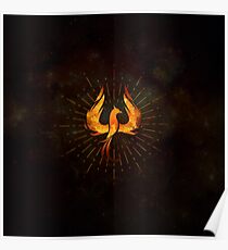 Fire Phoenix Bird Poster