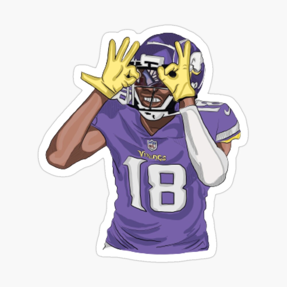 Justin Jefferson Minnesota Vikings Football Glossy Sticker -   Israel