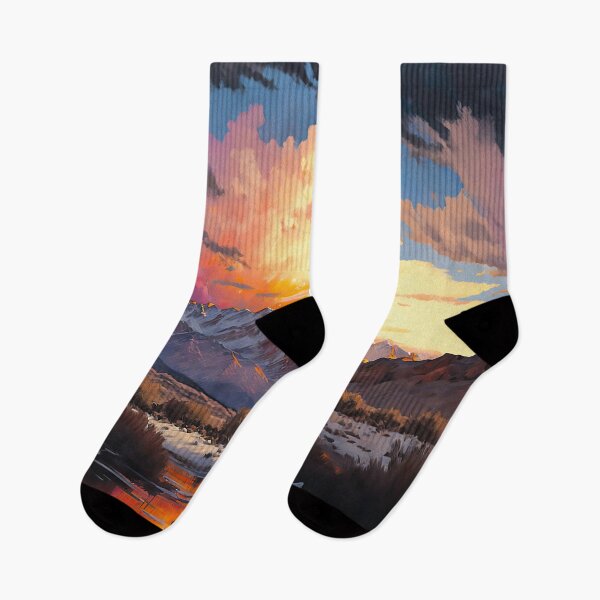 Item preview, SUN DIPS BELOW THE PEAKS designed and sold by ArtbyRolleen.
