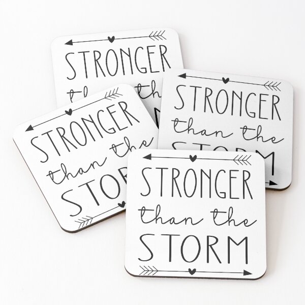 Item preview, Stronger Than The Storm Motivational Saying designed and sold by GoodsbySimplyLovely.
