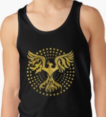 Gold Decorated Phoenix bird symbol Tank Top