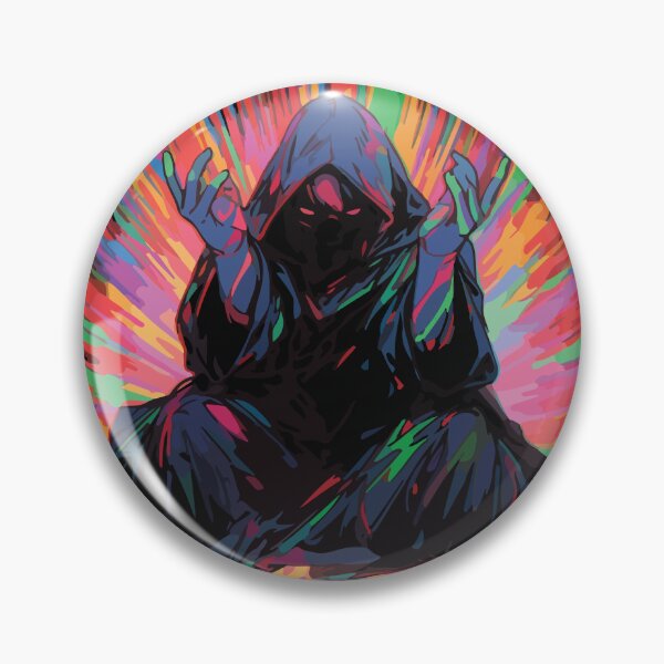 Item preview, Meditating Sci-Fi/Cyberpunk Monk Colorful Explosion designed and sold by kougan.