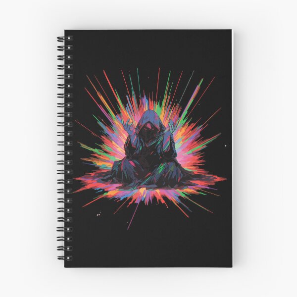 Item preview, Meditating Sci-Fi/Cyberpunk Monk Colorful Explosion designed and sold by kougan.