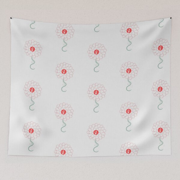 Item preview, red musical flower designed and sold by misslizzyspin.
