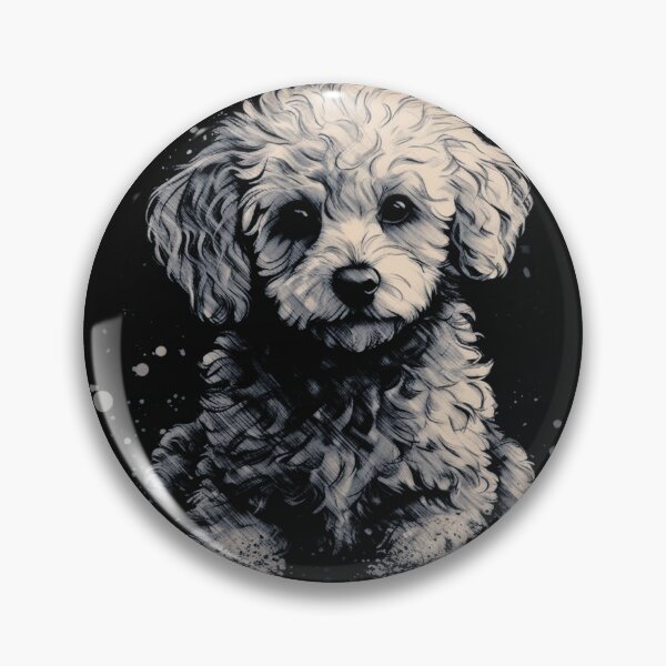 Artikelvorschau, Ein Cavapoo-Welpe im robusten Distressed-Stil für dunkle T-Shirts entworfen und verkauft von GVRDesign.
