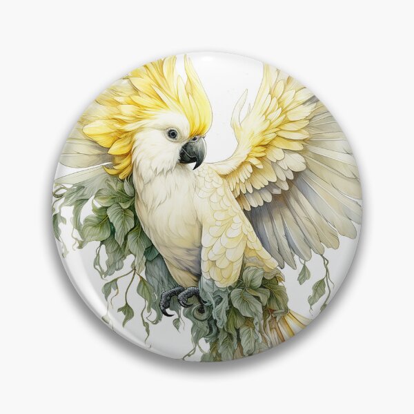 Item preview, Sulphur Crested Cockatoo Watercolour designed and sold by Adriano Carrideo.
