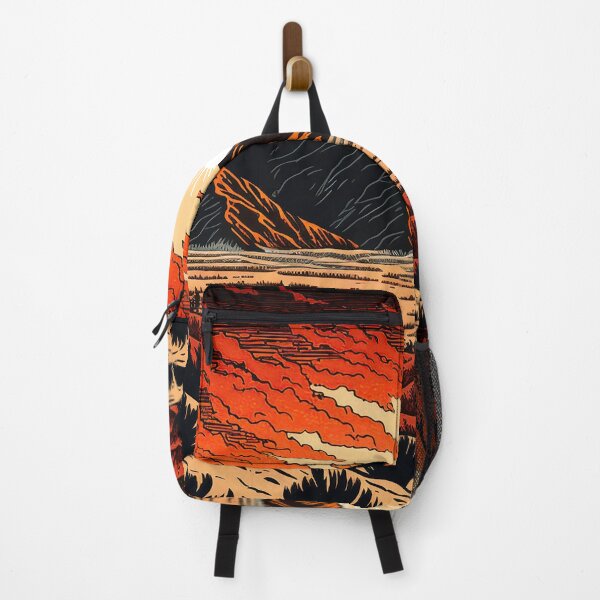 Item preview, WOODCUT OF SUNSET OVER THE SIERRAS designed and sold by ArtbyRolleen.