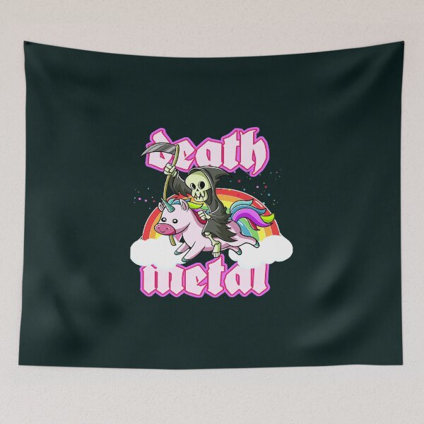 Item preview, Cute Grim Reaper Rides Unicorn Funny designed and sold by AnnabelValli.